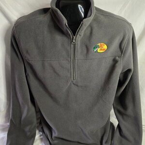 Bass Pro Shop 3/4 Zip Gray Long Sleeve Pull Over (L)